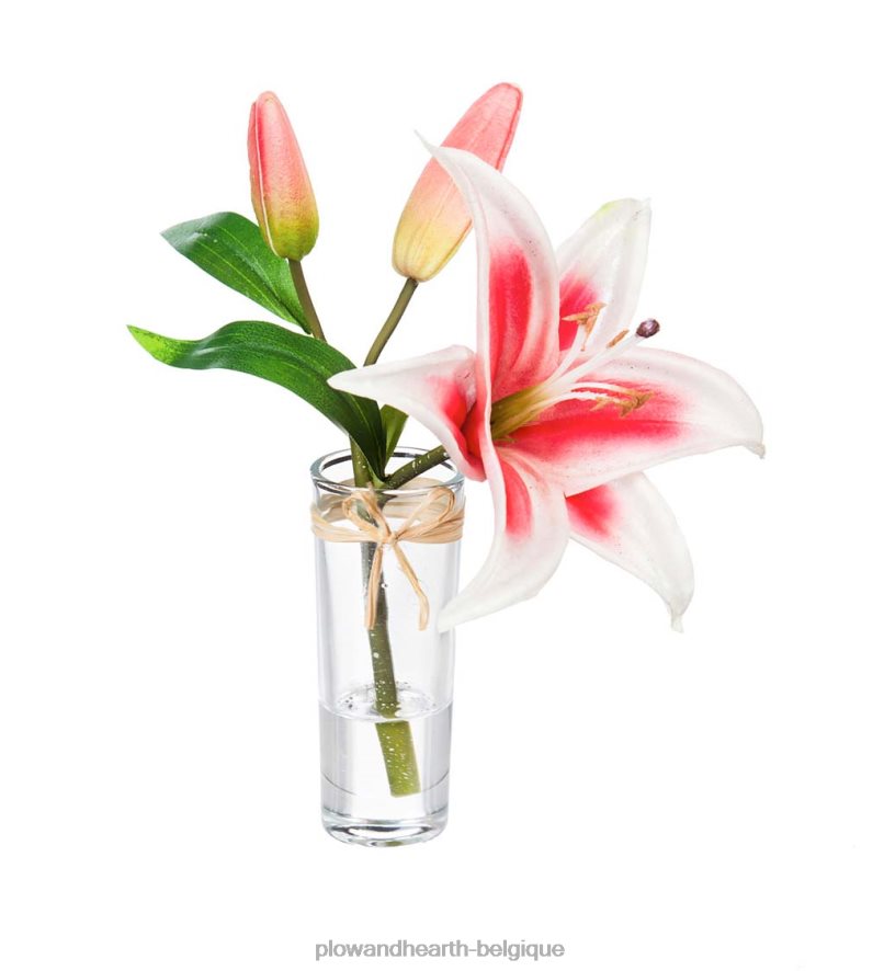 60H0822361 Plow & Hearth aspect réel, sensation de vrais lys stargazer, lot de 3 articles ménagers