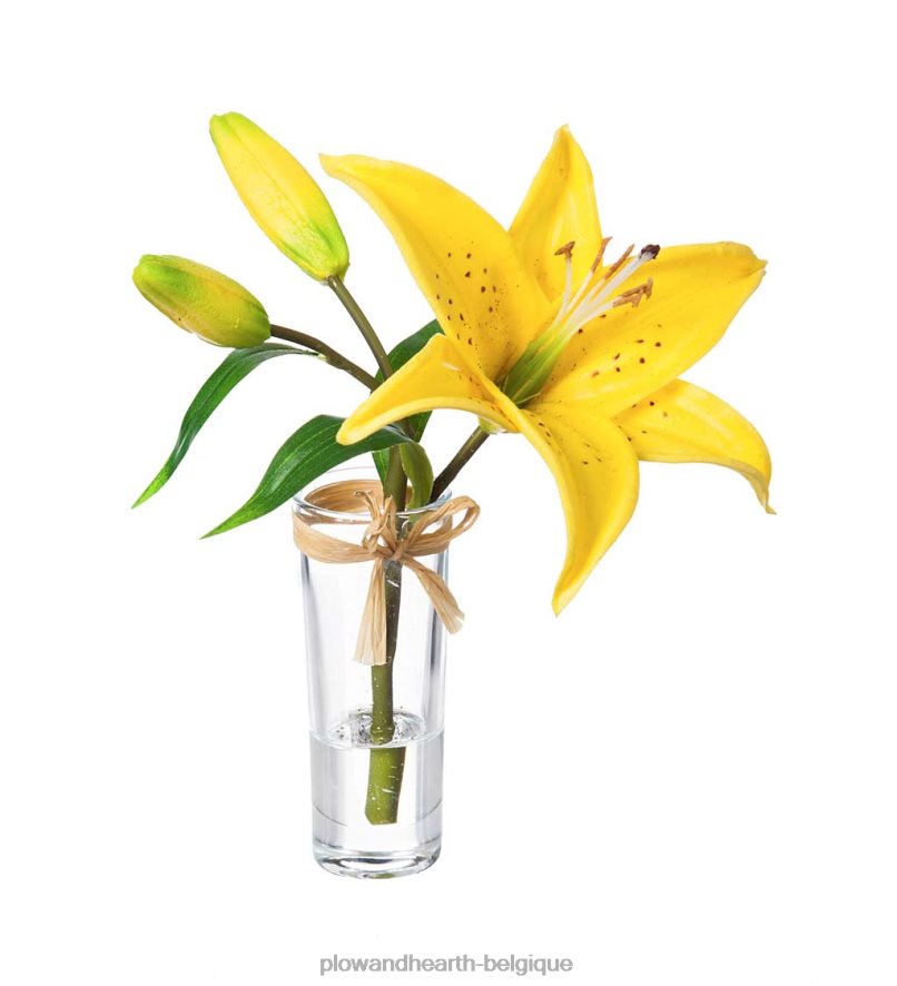 60H0822361 Plow & Hearth aspect réel, sensation de vrais lys stargazer, lot de 3 articles ménagers