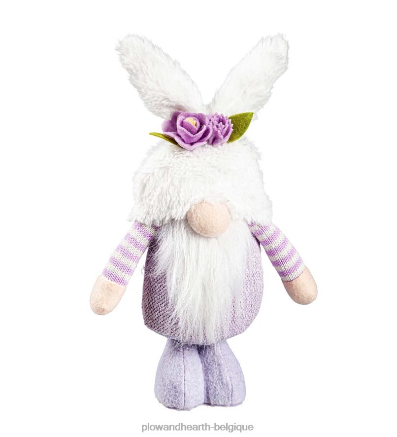 60H0822394 Plow & Hearth Gnomes en peluche avec oreilles de lapin, lot de 2 articles ménagers