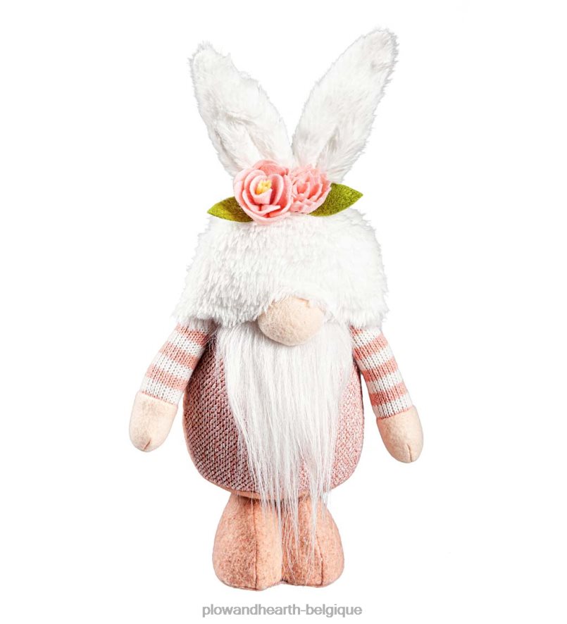 60H0822394 Plow & Hearth Gnomes en peluche avec oreilles de lapin, lot de 2 articles ménagers