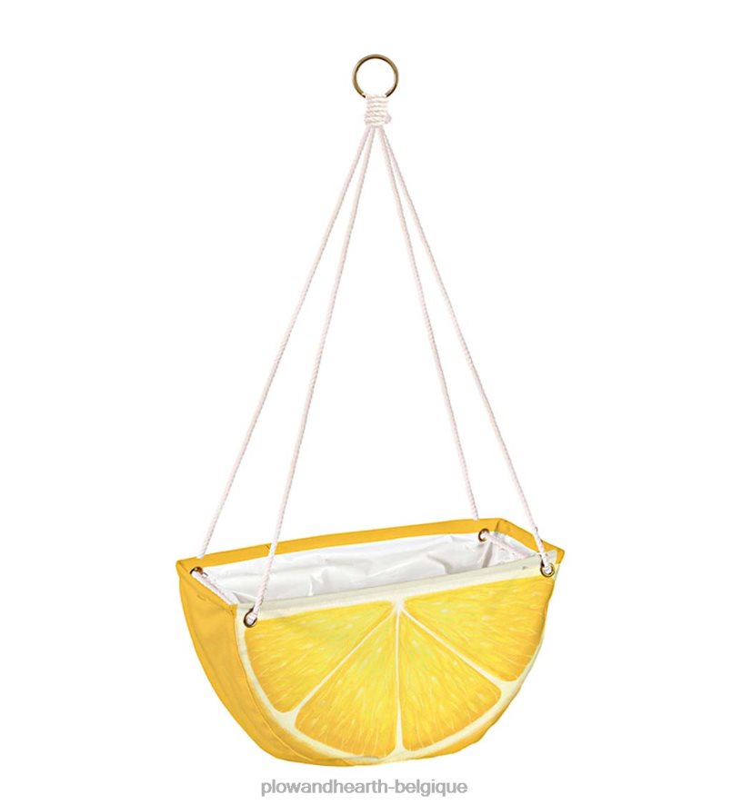 60H0822439 Plow & Hearth jardinières en tissu suspendues aux agrumes, lot de 3 articles ménagers