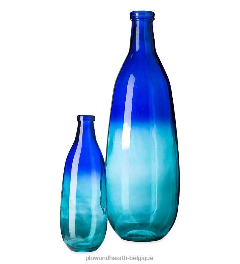 60H0822459 Plow & Hearth collection de vases allongés ombre bleue articles ménagers