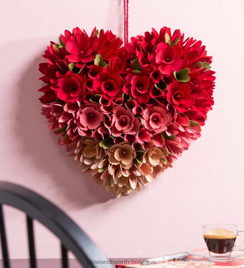 60H0822470 Plow & Hearth décor suspendu coeur floral ombre articles ménagers