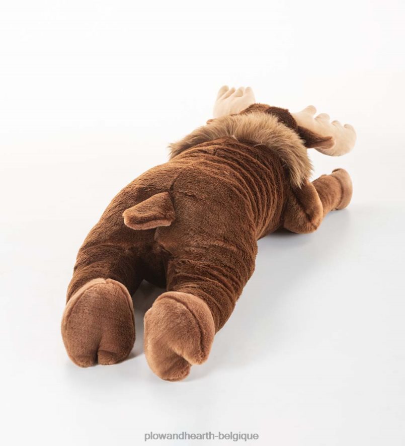 60H0822491 Plow & Hearth oreiller de corps animal câlin en peluche surdimensionné élan articles ménagers