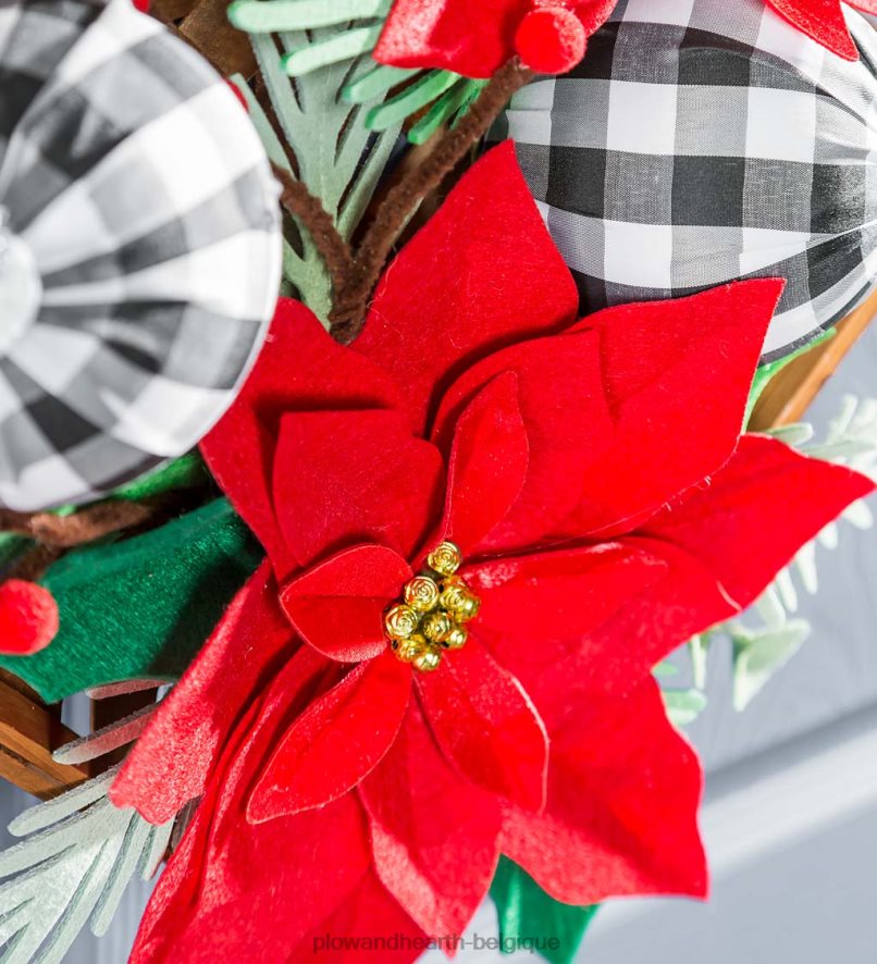 60H0822274 Plow & Hearth décor de porte panier à tabac poinsettia articles ménagers