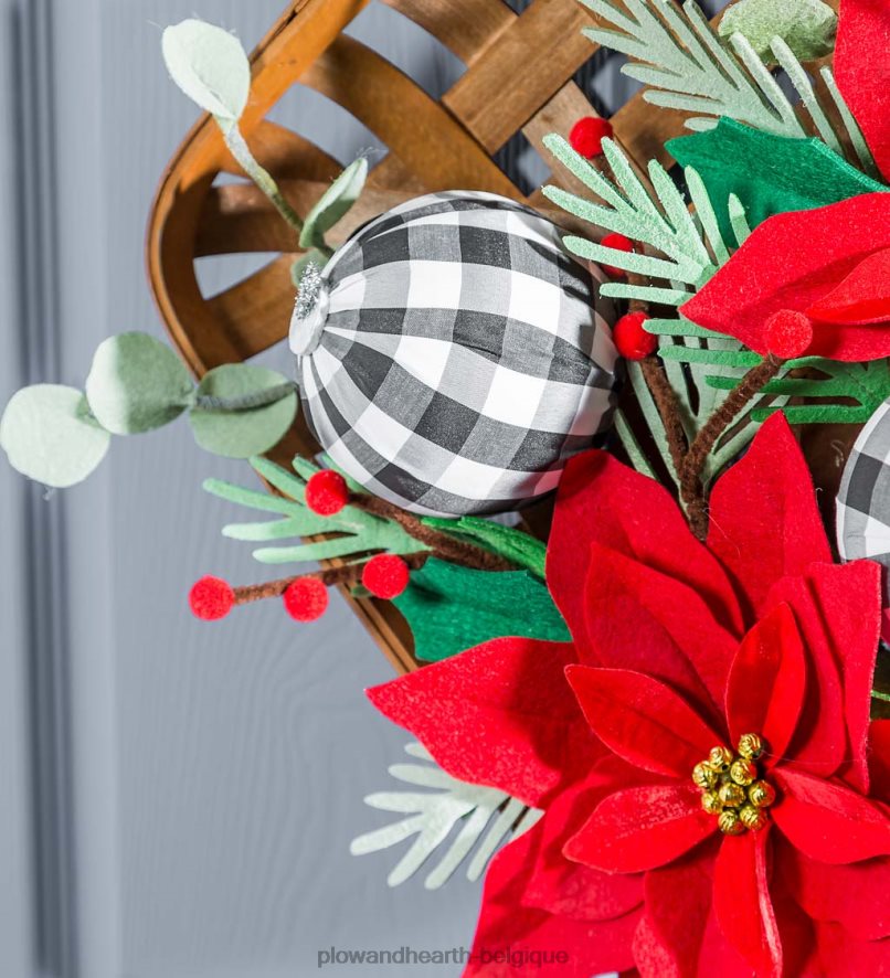 60H0822274 Plow & Hearth décor de porte panier à tabac poinsettia articles ménagers