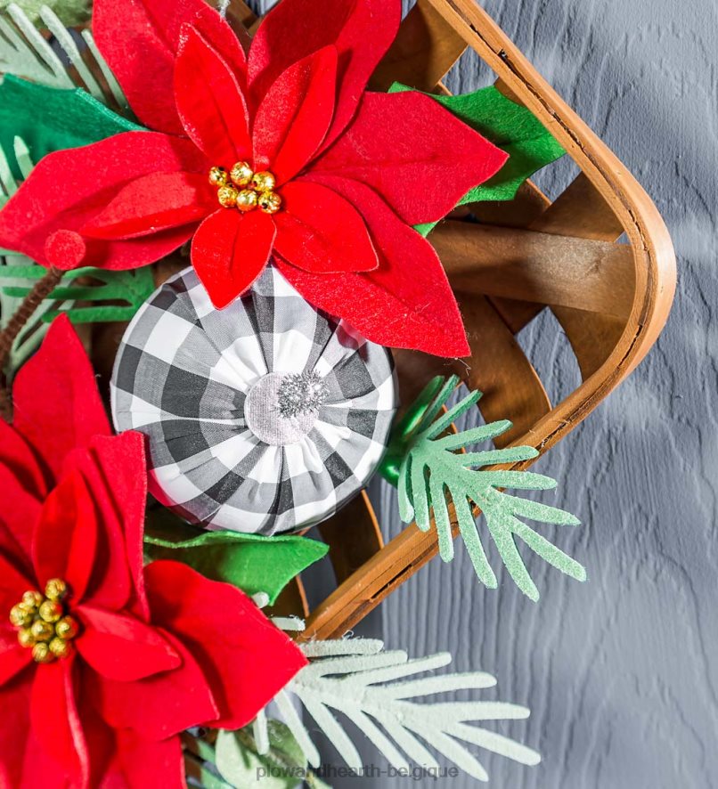 60H0822274 Plow & Hearth décor de porte panier à tabac poinsettia articles ménagers