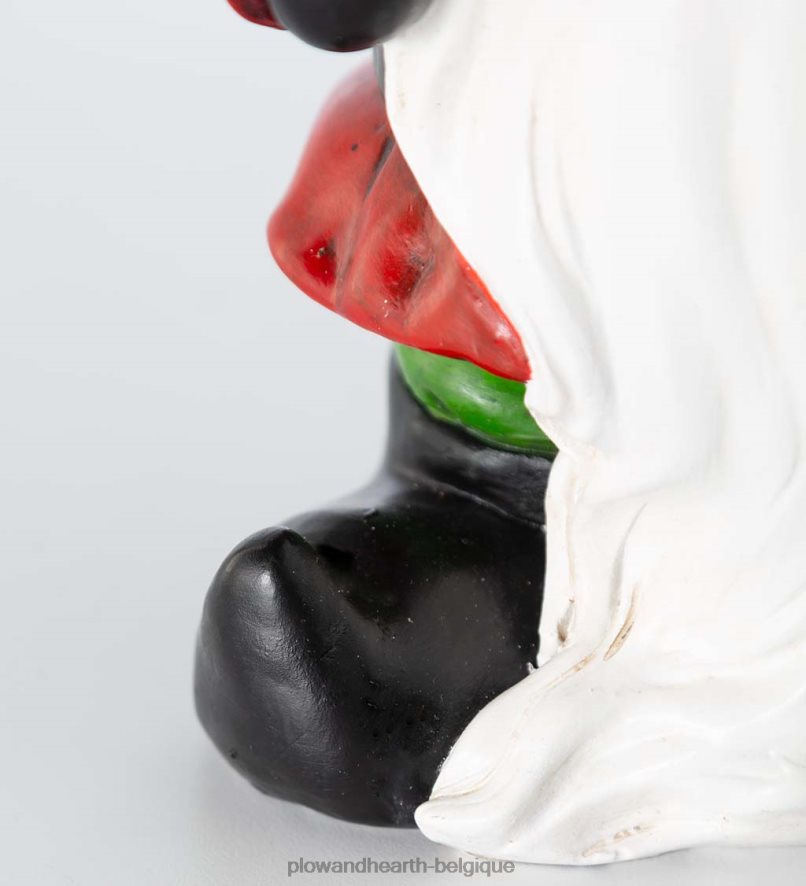 60H0821692 Plow & Hearth Nain de jardin d'arbre de Noël éclairé de vacances avec panneau de bienvenue articles ménagers