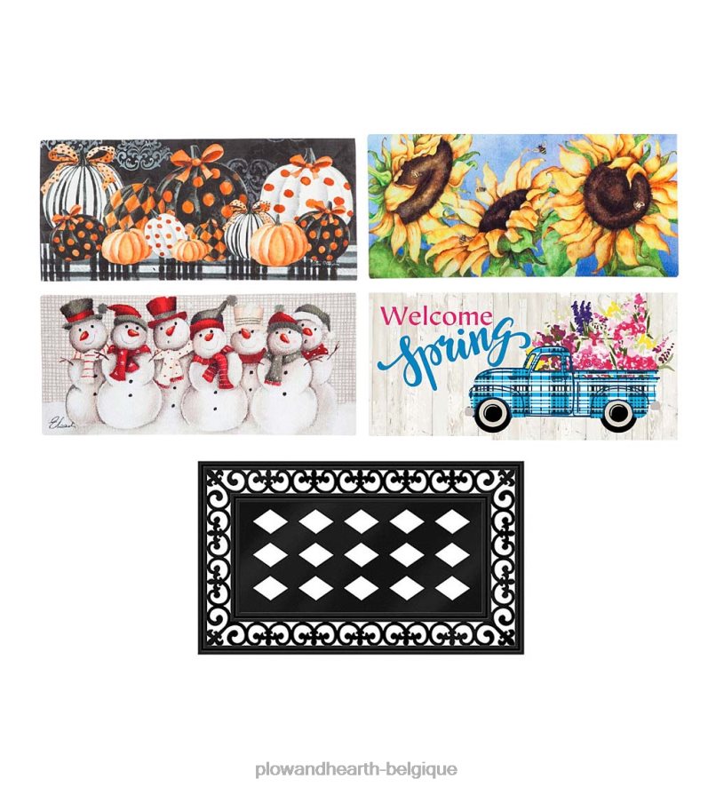 60H0821742 Plow & Hearth ensemble de tapis sassafras quatre saisons articles ménagers