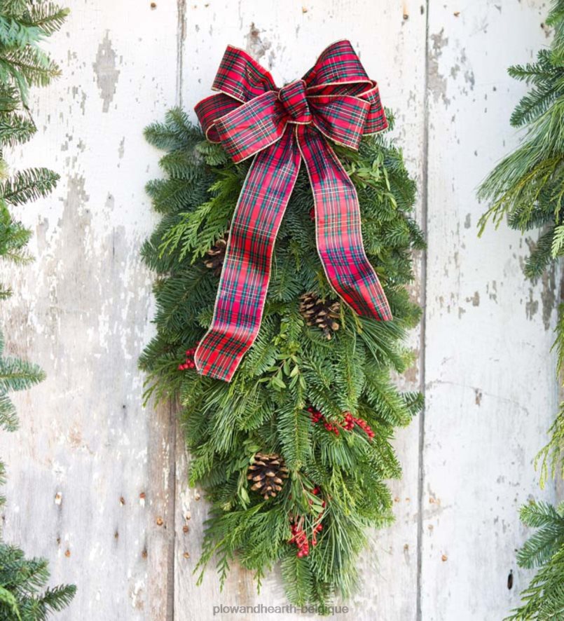 60H0821475 Plow & Hearth butin de porte de conifères des bois de vacances avec arc articles ménagers