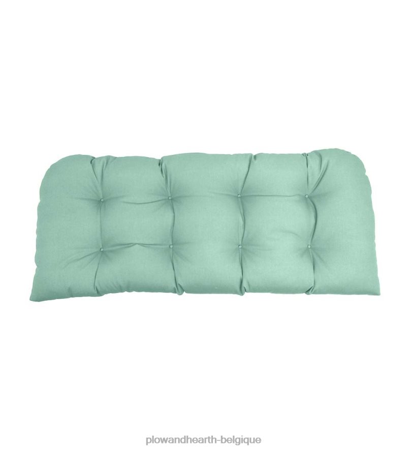 60H0821505 Plow & Hearth coussin de balançoire/banc arrondi classique, 41 3/4 x 18 3/4 x 3 - géranium campagnard articles ménagers