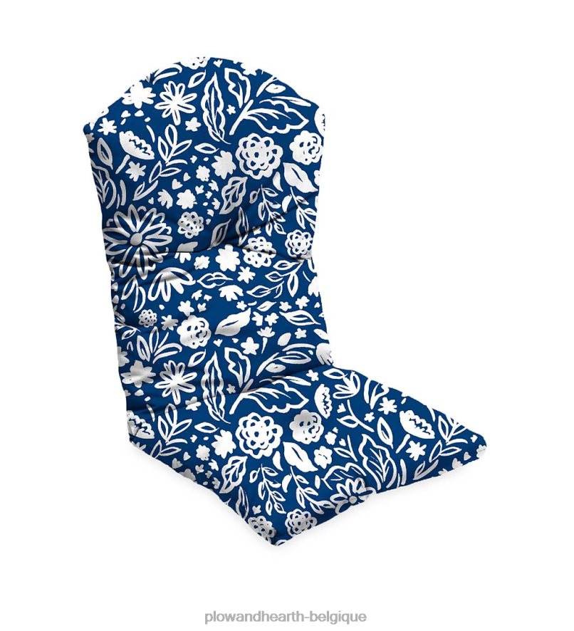 60H0821522 Plow & Hearth coussin de chaise adirondack classique, 20 1/2 x 49 x 2 1/2 - blush croquis floral articles ménagers