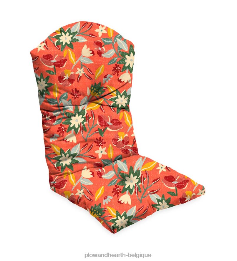 60H0821522 Plow & Hearth coussin de chaise adirondack classique, 20 1/2 x 49 x 2 1/2 - blush croquis floral articles ménagers