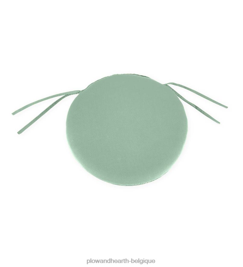 60H0821557 Plow & Hearth coussin de chaise rond classique avec attaches, 16 dia. x 2 - poussée des pétales articles ménagers