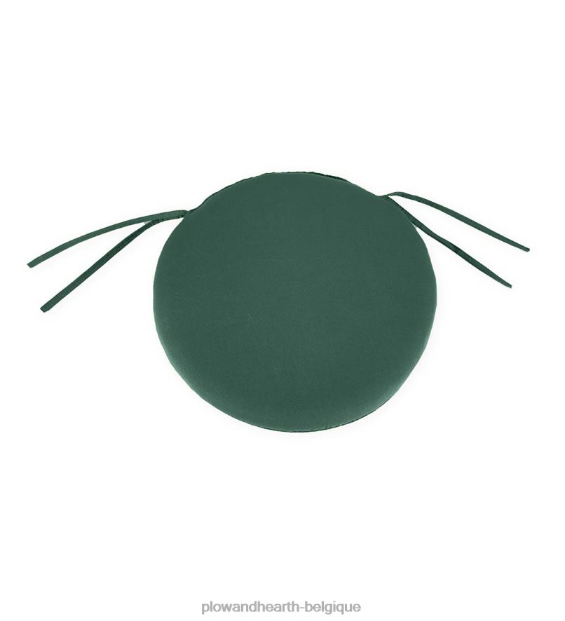 60H0821557 Plow & Hearth coussin de chaise rond classique avec attaches, 16 dia. x 2 - poussée des pétales articles ménagers