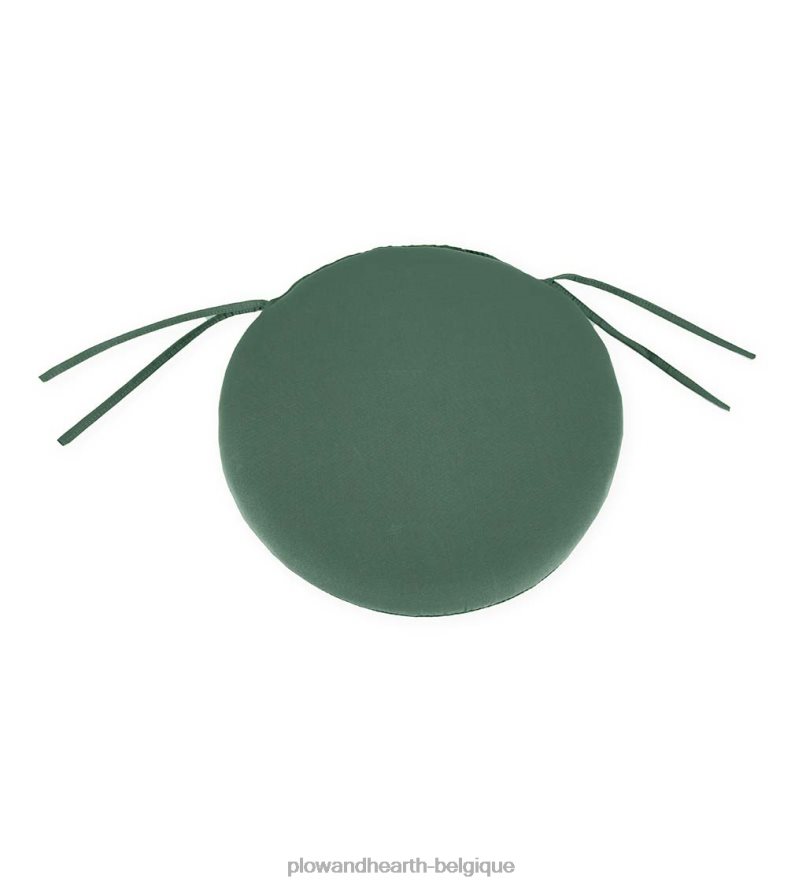 60H0821557 Plow & Hearth coussin de chaise rond classique avec attaches, 16 dia. x 2 - poussée des pétales articles ménagers