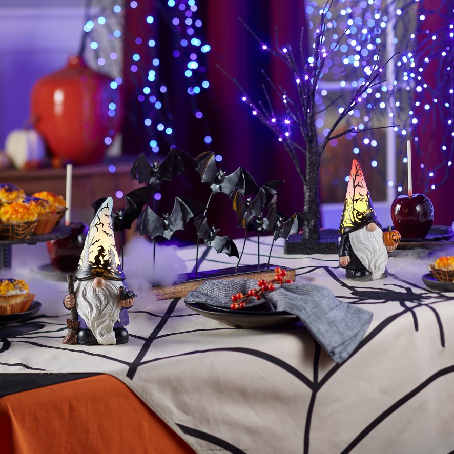 60H0821561 Plow & Hearth Arbre d'Halloween de table avec lumières LED violettes articles ménagers