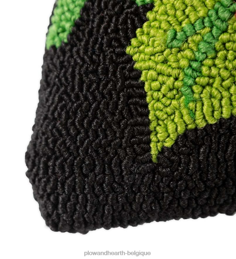 60H0821219 Plow & Hearth coussin décoratif à poinsettia en polypropylène crocheté intérieur/extérieur articles ménagers