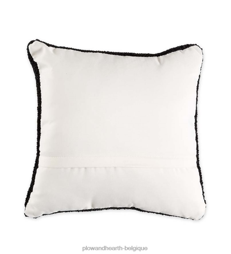 60H0821219 Plow & Hearth coussin décoratif à poinsettia en polypropylène crocheté intérieur/extérieur articles ménagers