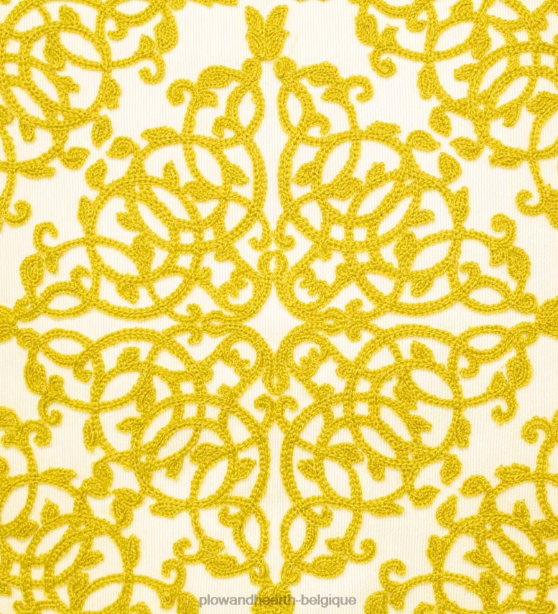 60H0821261 Plow & Hearth coussin décoratif en dentelle brodée intérieur/extérieur - noir articles ménagers