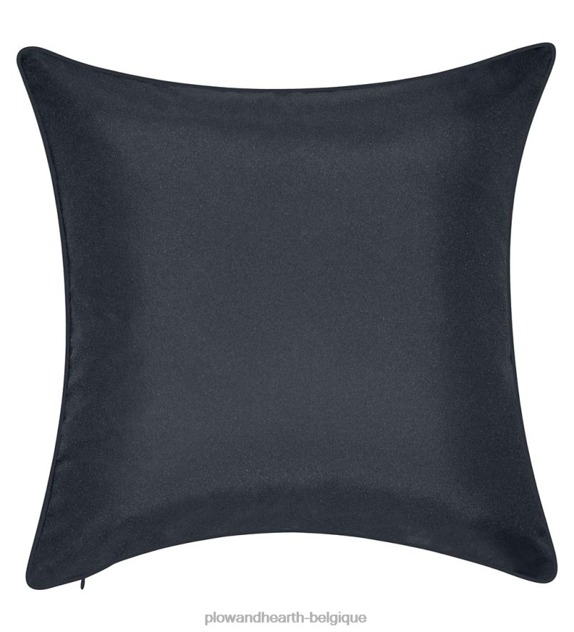 60H0821261 Plow & Hearth coussin décoratif en dentelle brodée intérieur/extérieur - noir articles ménagers