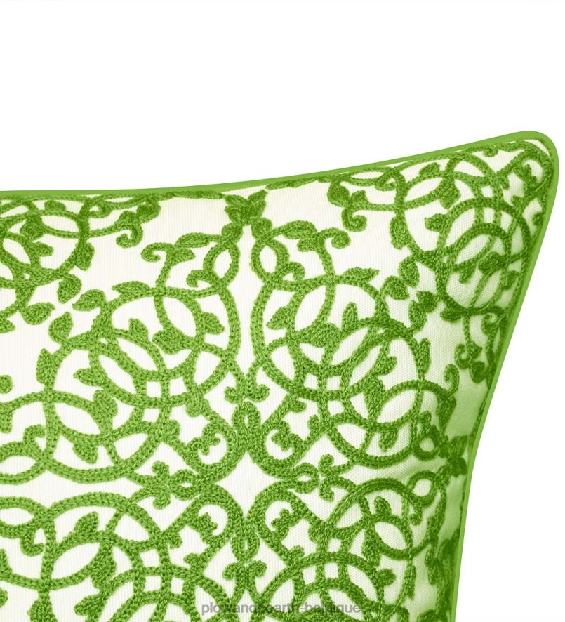 60H0821261 Plow & Hearth coussin décoratif en dentelle brodée intérieur/extérieur - noir articles ménagers