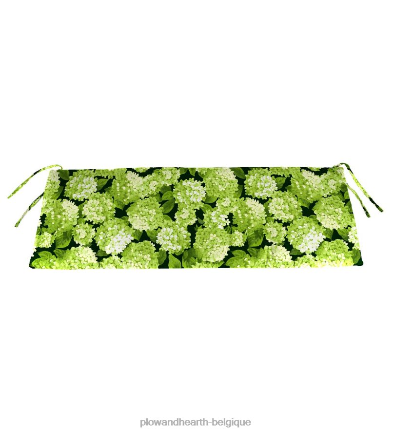 60H0821212 Plow & Hearth coussin classique pour balançoire/banc en polyester, 48 x 19 x 3 - hortensia forestier articles ménagers