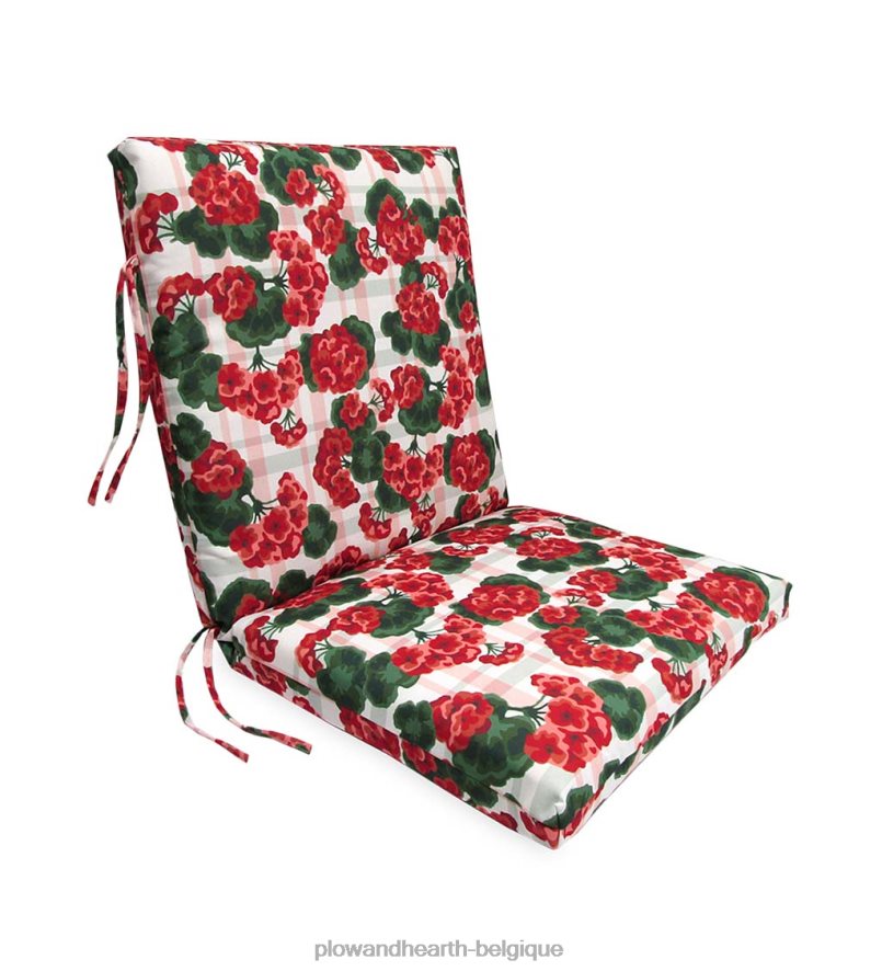 60H0823139 Plow & Hearth coussin de fauteuil club classique avec attaches, 22 x 44 x 4 - rayure palerme articles ménagers