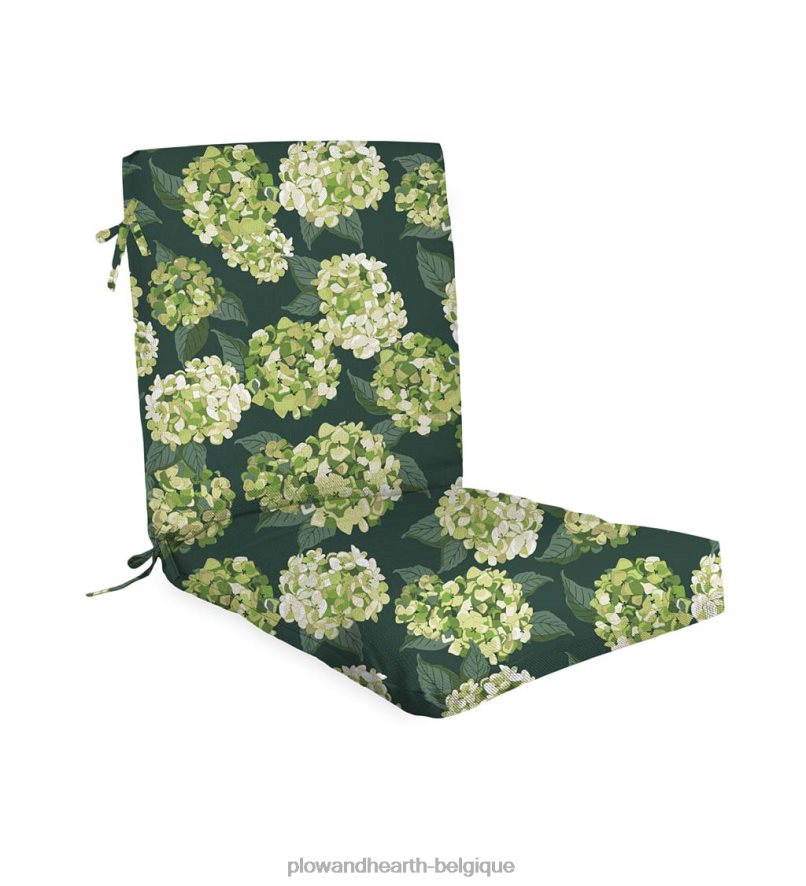 60H0823139 Plow & Hearth coussin de fauteuil club classique avec attaches, 22 x 44 x 4 - rayure palerme articles ménagers