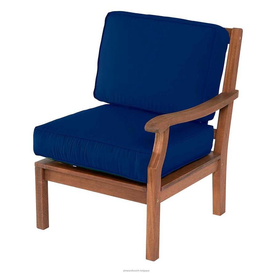 60H0823218 Plow & Hearth Chaise sectionnelle Claremont avec accoudoir gauche avec coussins - marine minuit articles ménagers