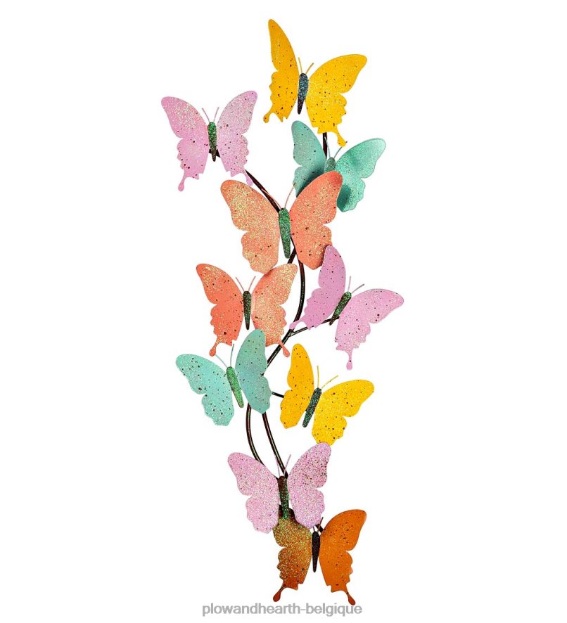 60H0821655 Plow & Hearth art mural papillon pastel intérieur/extérieur articles ménagers