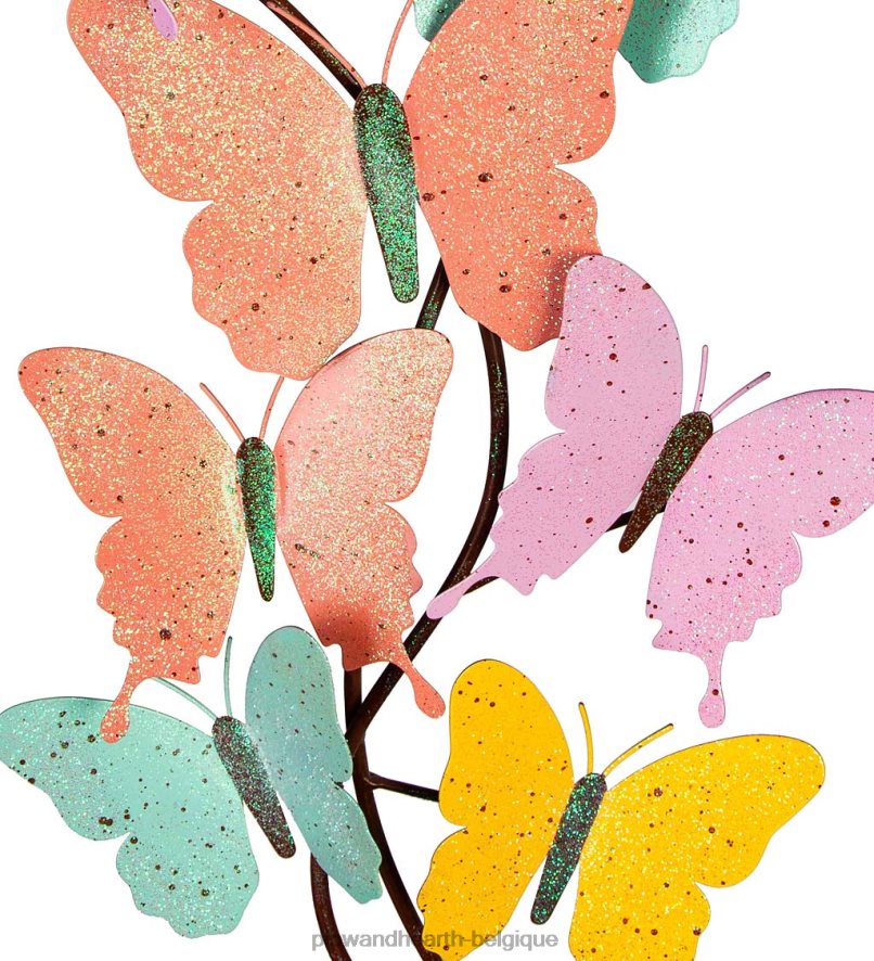 60H0821655 Plow & Hearth art mural papillon pastel intérieur/extérieur articles ménagers