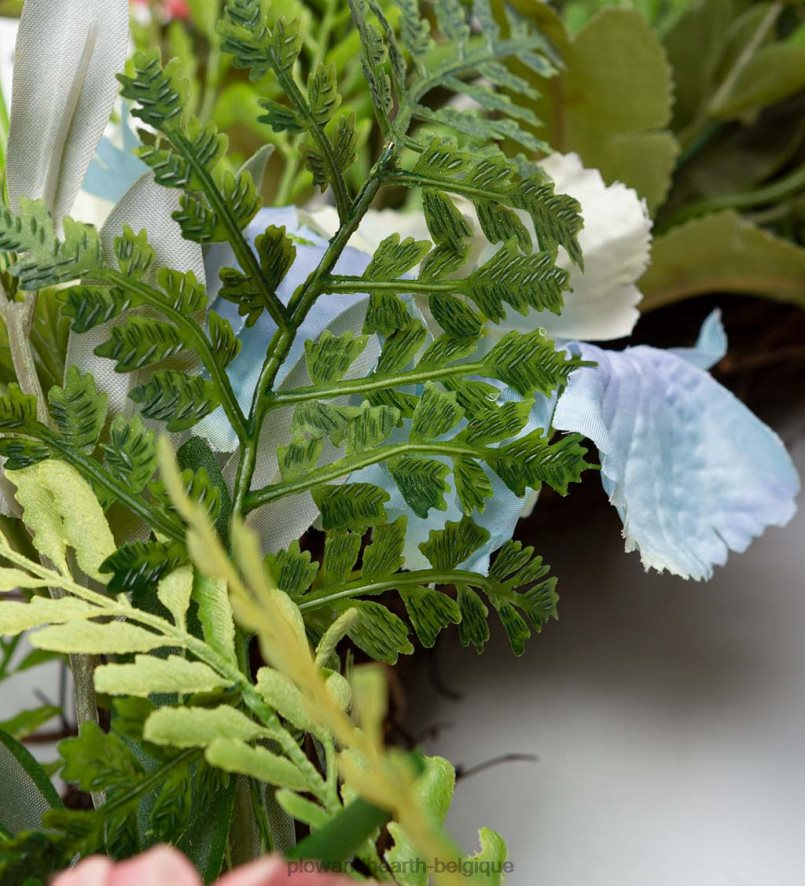 60H0821656 Plow & Hearth fausse couronne florale de dahlia et de fougère articles ménagers