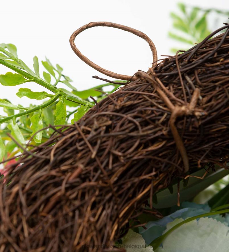 60H0821656 Plow & Hearth fausse couronne florale de dahlia et de fougère articles ménagers