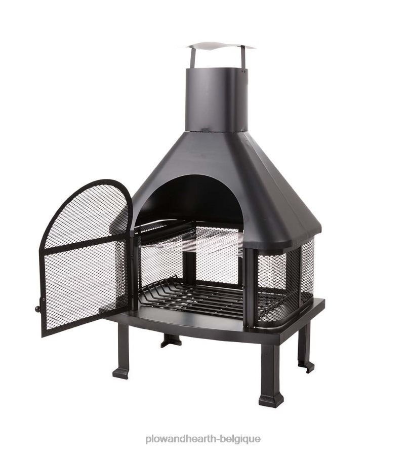 60H0821602 Plow & Hearth caserne de pompiers extérieure noire articles ménagers