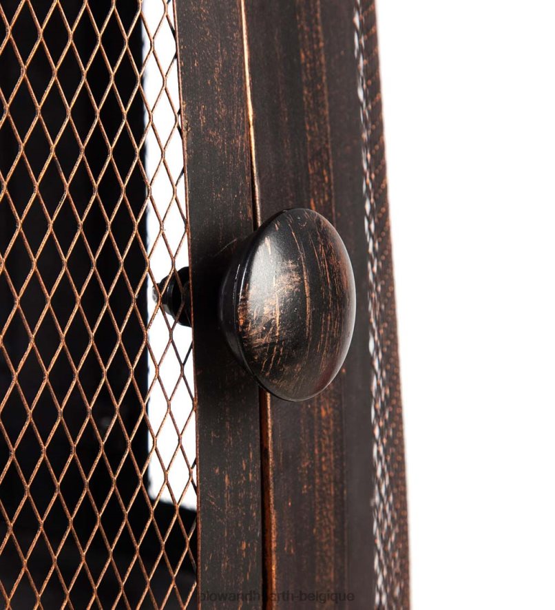 60H0821603 Plow & Hearth grand foyer en bronze avec cheminée articles ménagers