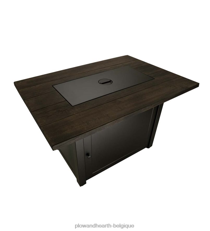 60H0821609 Plow & Hearth Foyer au gaz propane Kamden avec plateau en faux bois et pierres en verre articles ménagers