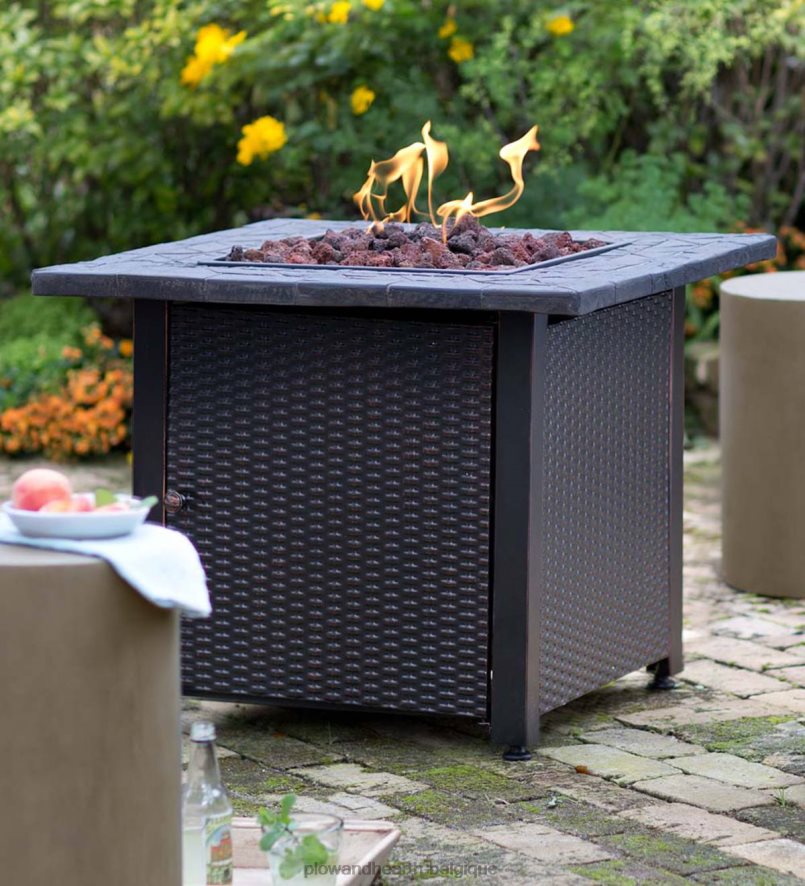 60H0821622 Plow & Hearth foyer au gaz propane en osier articles ménagers