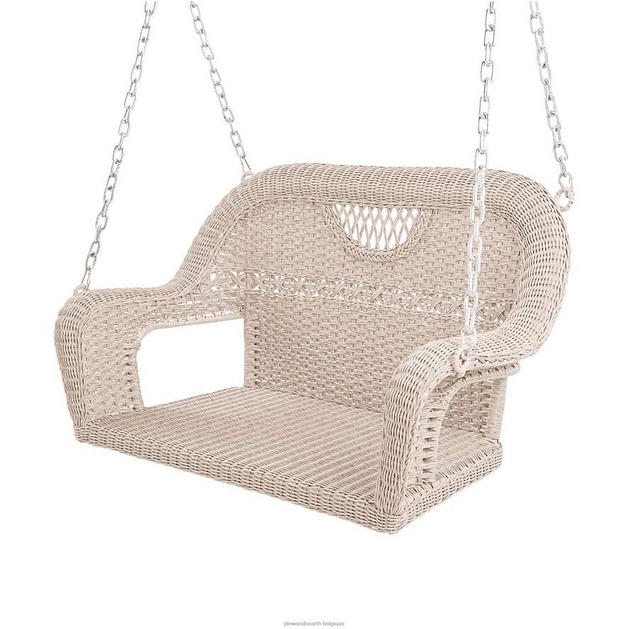 60H0821115 Plow & Hearth Balançoire en osier Prospect Hill - bois flotté articles ménagers