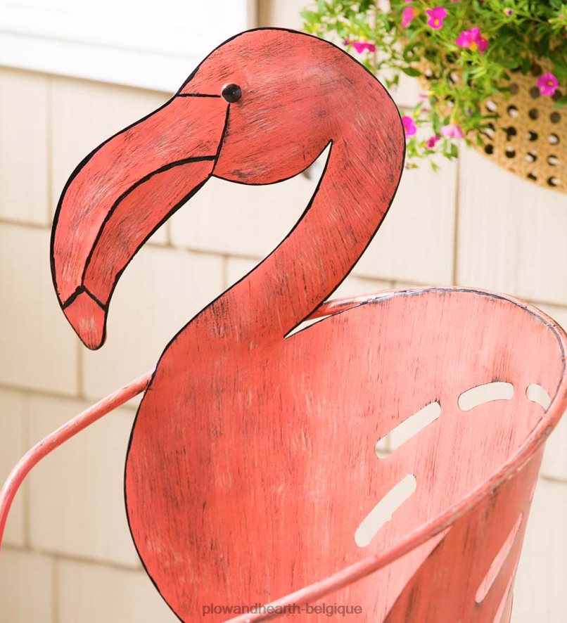 60H0821142 Plow & Hearth ensemble chaise et table d'appoint flamant rose articles ménagers