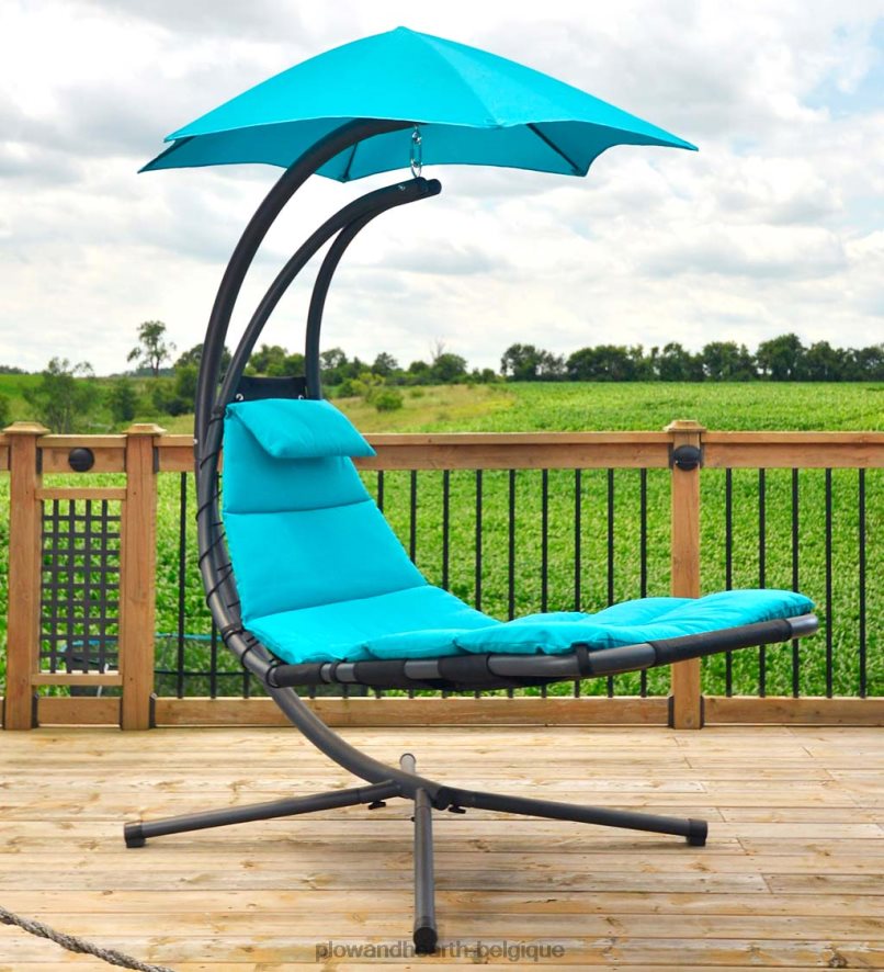 60H0821148 Plow & Hearth chaise longue suspendue de rêve - turquoise articles ménagers