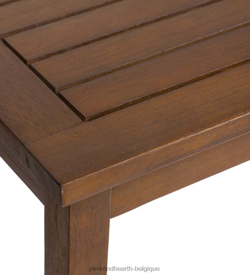 60H0821157 Plow & Hearth table basse d'extérieur en bois d'eucalyptus Lancaster - naturel articles ménagers