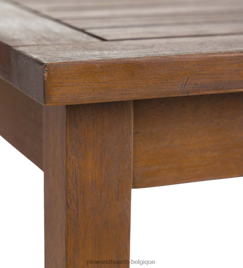 60H0821157 Plow & Hearth table basse d'extérieur en bois d'eucalyptus Lancaster - naturel articles ménagers