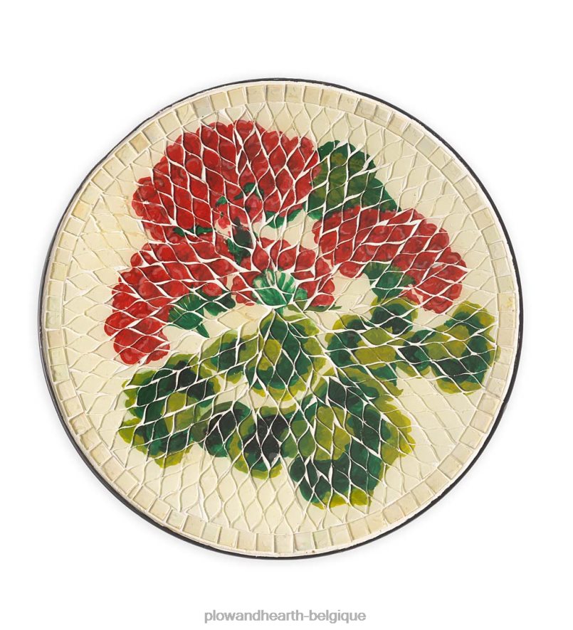 60H0821172 Plow & Hearth table d'appoint pliante en géranium intérieur/extérieur articles ménagers