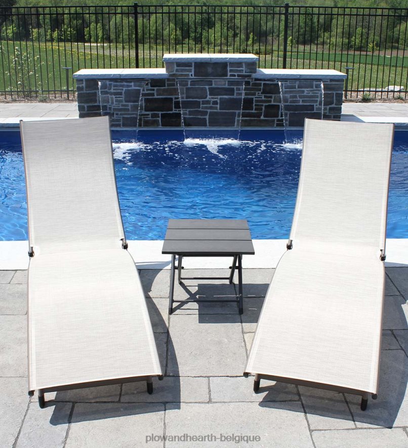 60H0821186 Plow & Hearth ensemble de salon Coral Springs - bleu hawaii/cadre noir articles ménagers