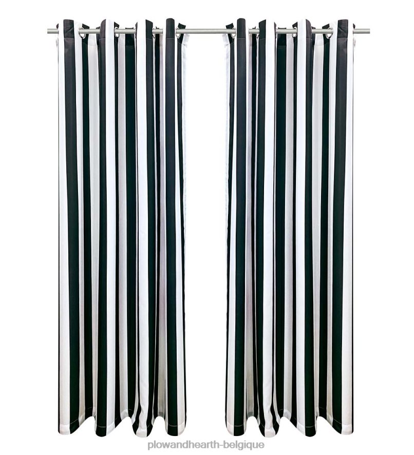 60H0821471 Plow & Hearth rideaux extérieurs rayés de paysage marin articles ménagers