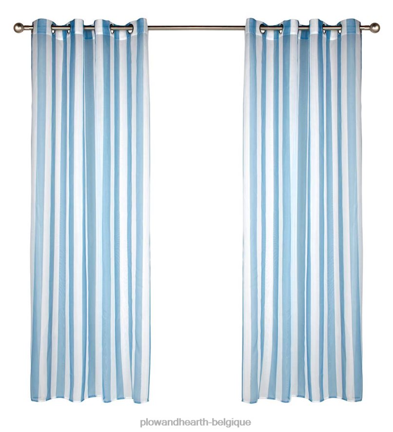 60H0821473 Plow & Hearth panneau de rideau extérieur rayé escape articles ménagers