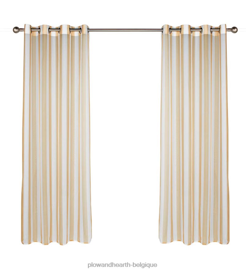 60H0821473 Plow & Hearth panneau de rideau extérieur rayé escape articles ménagers