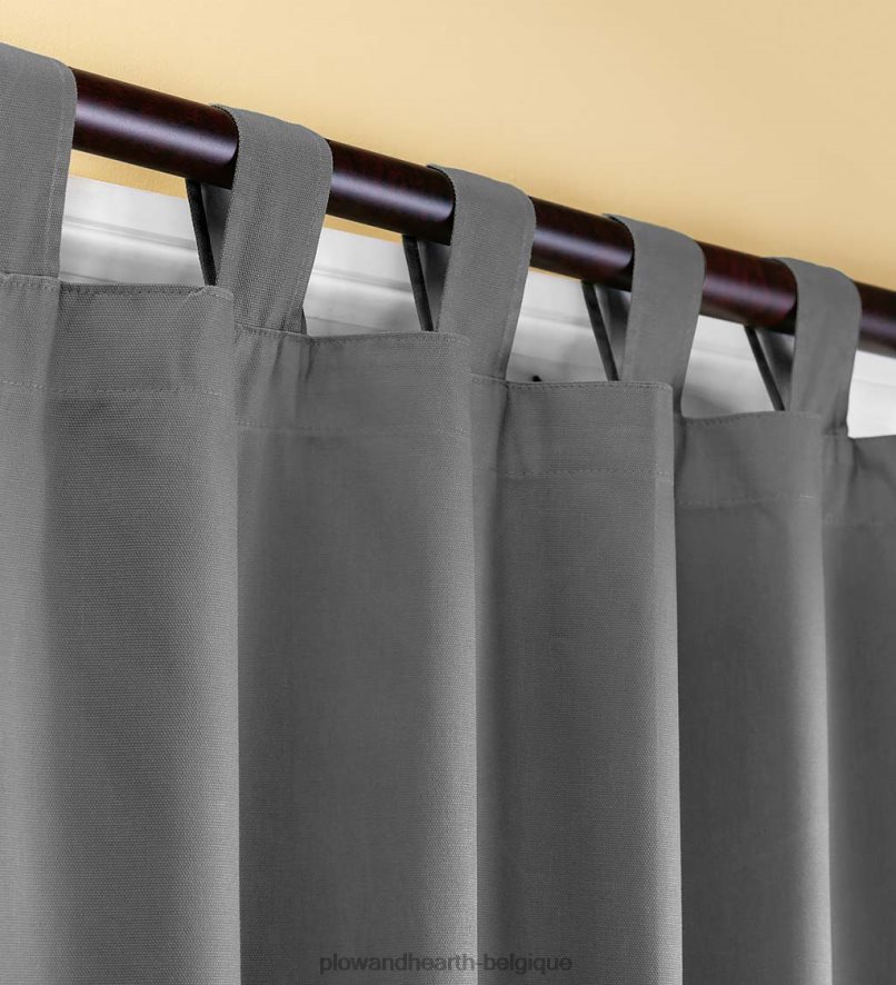 60H0823141 Plow & Hearth Paire de rideaux à passants unis isolés économes en énergie thermalogique 95 l - gris articles ménagers