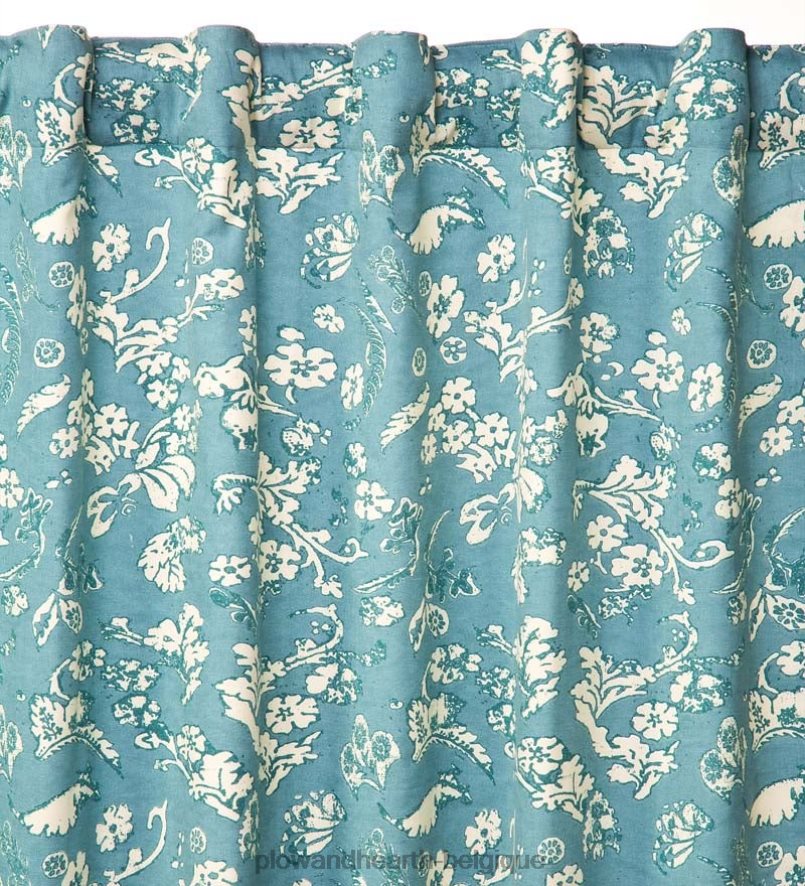 60H0823148 Plow & Hearth Panneau de rideau isolé à passe-tringle en damassé floral, 42 l x 63 l - rouge articles ménagers